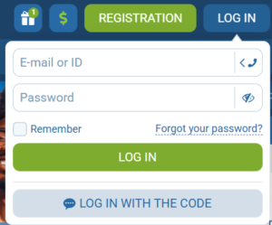 1xBet login by email 